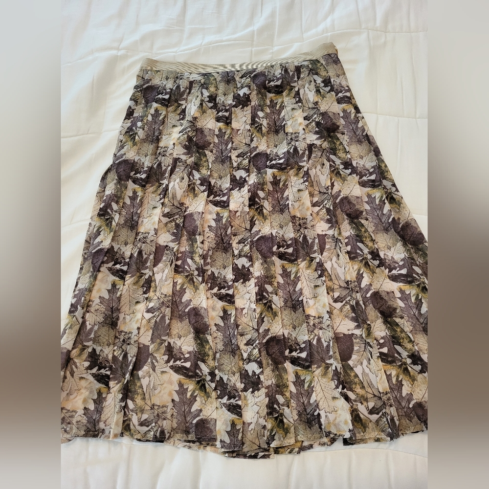 Tory Burch Midi Skirt (Leaves)